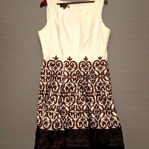 White/cream Jones and co. flared dress